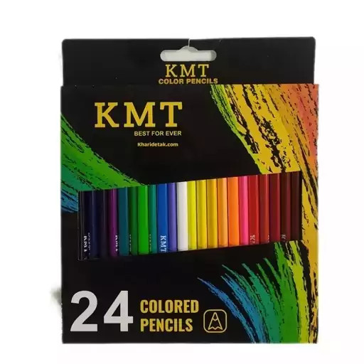 مداد رنگی KMT 24 رنگی با کیفیت بالا