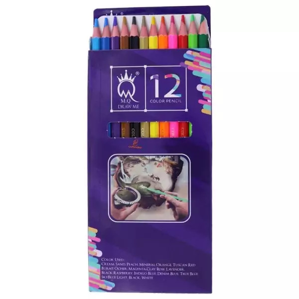 مداد رنگی 12 رنگ ام کیو MQ Draw Me