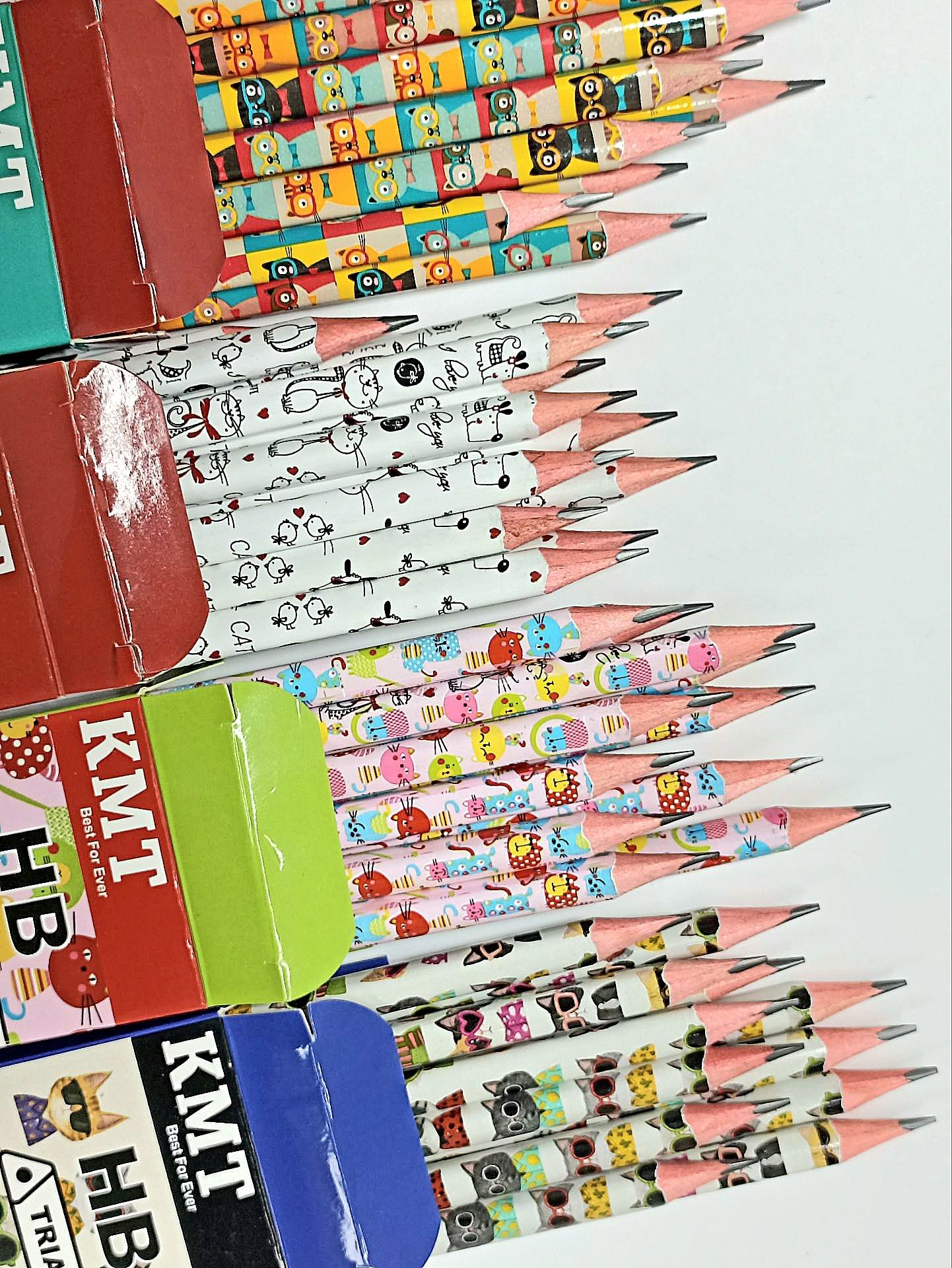 مداد مشکی kmt سه ضلعی بسته 12 تایی